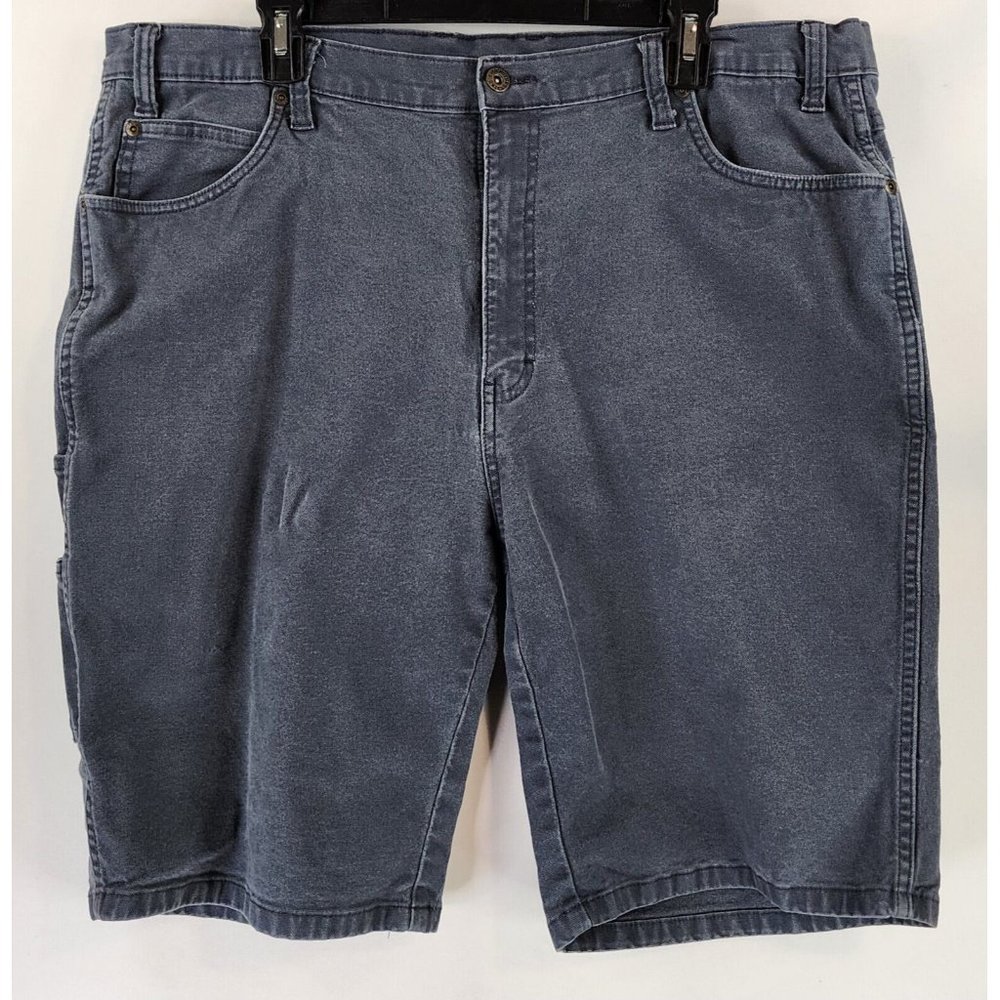 Dickies Shorts Mens 40 Blue Distressed Worn Workwear Cargo Pockets